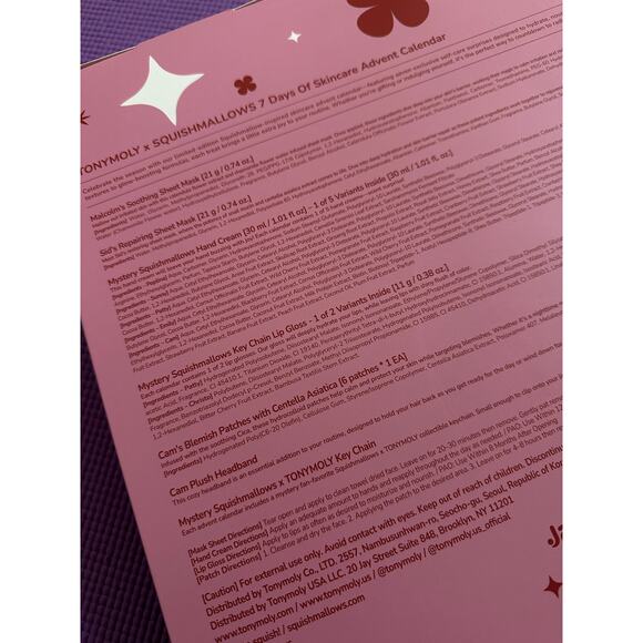 Squishmallows x TONYMOLY 7 Days of Skincare Advent Calendar NEW - Picture 5 of 6